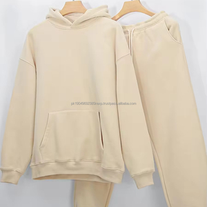 Ensemble sweat-shirt et pantalon de survêtement décontracté et élégant en molleton pour l'automne, motif imprimé pour l'hiver, ensemble sweat-shirt et pantalon de survêtement à capuche - Product Image 1