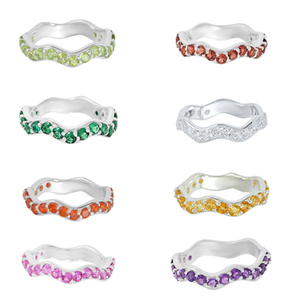 2026 New Handmade 925 <b>Silver</b> Sterling Jewelry 100% Natural Red Garnet Gemstone <b>Wave</b> Design Fine <b>Rings</b> Jewelry With Pave Setting - Product Image 2