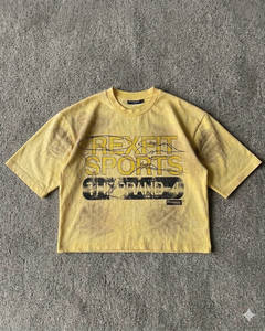 Camiseta Deportiva Rexfit Personalizada OEM, Camiseta Extra Grande para Hombre, Cuello Redondo, Estilo Vintage, Lavada, con Estampado Desgastado, Manga Corta, a la Moda - Product Image 2