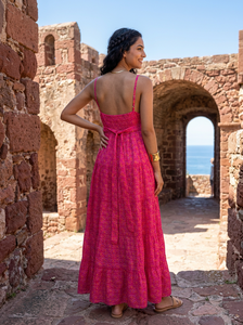 Vestido de Cambray para Mujer, Ligero, de Tela de Algodón Suave, Transpirable, Informal, para Verano, Ropa de Moda Diaria para Mujer, Proveedor de Ropa - Product Image 2