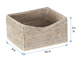 Cesta Organizadora de Mimbre Tejida a Mano, Caja de Almacenamiento Natural Ecológica para el Hogar, Decoración Rústica Boho, OEM ODM - Product Image 2