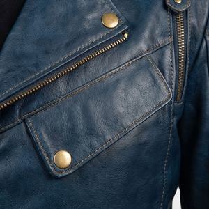 แจ็คเก็ตหนังแท้สำหรับขี่มอเตอร์ไซค์คุณภาพดีที่สุดสำหรับผู้ชาย รุ่นใหม่ล่าสุดสำหรับฤดูหนาว พร้อมแผ่นป้องกันที่ถอดออกได้ สามารถสั่งทำได้ - Product Image 5