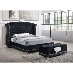 Cama Tamsin Black Eastern King con Cabecera Tapizada - Product Image 5