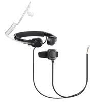 Microphone filaire pour talkie-walkie Kenwood, microphone de gorge avec écouteur acoustique clair, embout auriculaire en option