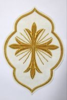 Badge de luxe fait main en fil métallique doré, broderie appliquée, écologique, qualité supérieure, effet 3D en relief, résistant à l'eau