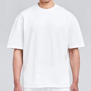 Camiseta Personalizada 100% Algodón, Hombros Caídos, Color Sólido, Manga Corta, Estilo Urbano, Talla Grande para Hombre - Product Image 5