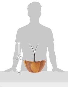 ชามใส่ผลไม้ฐานไม้พร้อมดีไซน์ต้นไม้โลหะผสม ชามเสิร์ฟตกแต่ง - Product Image 5