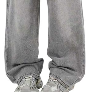 Jeans baggy streetwear pour hommes, coupe ample, jambe large, denim délavé vintage, style hip-hop, fournisseur en gros - Product Image 6