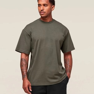 Wholesale 2026 High Quality Men's 100% Cotton T-Shirts Custom <b>Logo</b> Printed on Chest 250gsm Knitted Fabric - Product Image 1