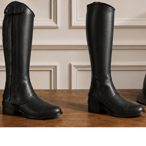 Leather Horse <b>Riding</b> Half <b>Chaps</b> Equestrian Leg <b>Chaps</b> Heavy Duty Zippered Genuine Leather Custom Logo - Product Image 6