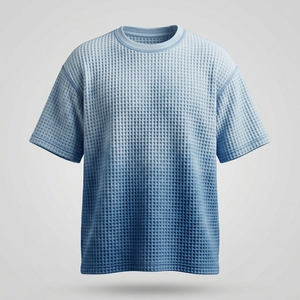 Waffle <b>Knit</b> Thermal Tshirt Short Sleeve Waffle Tee Mens Custom Logo Bulk Wholesale - Product Image 1