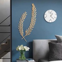 Arte de Pared con Marco Personalizable Moderno, Hojas Metálicas en Tonos Cálidos, Decoración para el Hogar de Alta Calidad, Diseño de Kraft Wuiop34