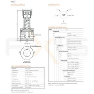 Regulador Industrial de Una Etapa de Alta Calidad PRG3, Válvula de Control de Presión de Precisión para Gas Natural, GLP, Helio, Agua, Acero Inoxidable 316, 1 Año de Garantía - Product Image 2