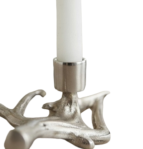 Candélabre en métal argenté à 5 branches, style arbre vintage, porte-bougie, décoration d'intérieur - Product Image 4