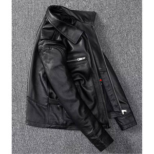Men's Fashion Leather <b>Punk</b> Gothic Motorcycle Outdoor Coat Short <b>Jacket</b> Slim-Fit Chest Pockets Winter Wear - Product Image 4