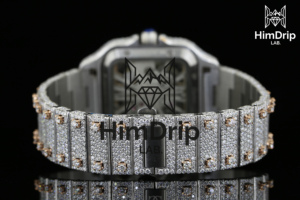 HimDrip LAB. <b>Men's</b> Diamond Encrusted Mechanical <b>Watch</b> Stainless Steel <b>Square</b> Sapphire Crystal Analog Luxury Fashion 38mm 30bar - Product Image 3