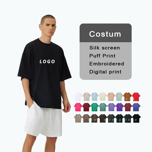 Camiseta Negra Oversize de Alta Calidad para Hombre, 250gsm, 100% Algodón, Tejido de Punto Personalizable - Product Image 1