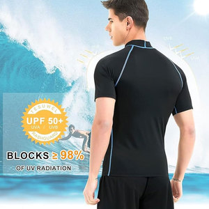 เสื้อแรชการ์ดออกกำลังกายแขนสั้นรุ่นใหม่ เนื้อผ้านุ่ม ระบายอากาศได้ดี คุณภาพสูง บริการดีเยี่ยม น้ำหนักเบา สวมใส่สบาย รับผลิตตามแบบ - Product Image 4