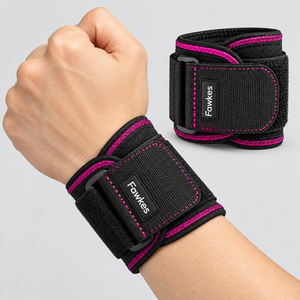 Attelle de soutien du poignet Fawkes, fermeture réglable à boucle auto-agrippante pour la musculation, l'entraînement en force, unisexe, noir, réglable - Product Image 6