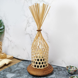 Lámpara de mesa de bambú tejida a mano al por mayor, buen precio, lámparas pequeñas para decoración de mesa central. - Product Image 6