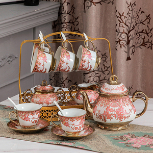 Rustic Handmade <b>Tea</b> <b>Set</b> With Premium Stoneware Finish Elegant <b>Tea</b> Cups Stylish Teapot Decorative Serving Tray Sugar Pot - Product Image 3