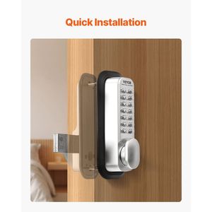Serrature meccaniche senza chiave a 14 tasti con ingresso a un lato per porte meccaniche facili da usare - Product Image 5