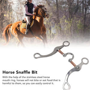 บิตฝึกม้าแบบเรียบ พร้อมดีไซน์ข้อต่อคู่เพื่อการควบคุมที่อ่อนโยนและสวมใส่สบาย สไตล์ยุโรป ใช้ได้ทุกฤดูกาล - Product Image 4