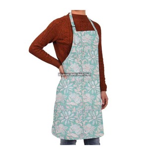 Best Selling Organic Cotton Block Printed Vegetable Dyed Harvest Design <b>Kitchen</b> <b>Apron</b> Accessory For Chefs Home Restaurants Hotel - Product Image 2