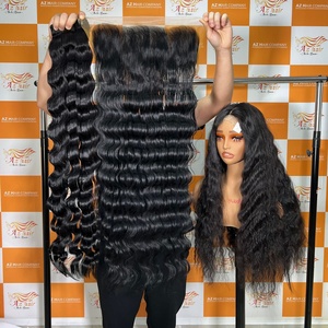 Extensions de cheveux humains ondulés profonds, qualité Remy vietnamienne, double trame, grade 12A, super lisses et doux - Product Image 6