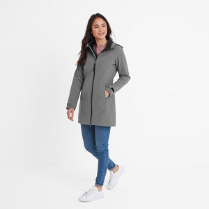 Chaqueta Larga de Invierno para Mujer, Chaqueta Softshell Lujosa con Capucha Completa, Logotipo Bordado, Tela de Lana, Abrigo Largo de Alta Calidad para Mujer - Product Image 1