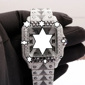 นาฬิกา NYC DIAMOND EMPIRE หรูหรา สง่างาม สไตล์วินเทจ ระบบออโตเมติก ตัวเรือนสแตนเลส หน้าปัด 41 มม. กระจกสีดำ ประดับด้วยโมอิสซาไนต์ - Product Image 1