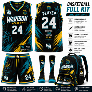 High Quality Basketball Uniform Set 100% Polyester Sublimation Basketball Jersey Short Set With Sock And Bags - Product Image 1