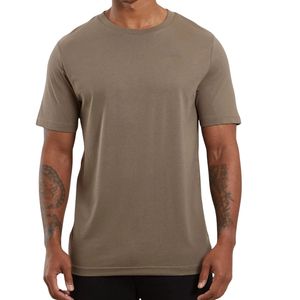 Camiseta Beige Lisa Personalizada para Hombre, Logotipo Personalizado, Gimnasio, Fitness, Entrenamiento, Manga Corta, Transpirable, Elástica, Informal, Básica, OEM, Venta al Por Mayor - Product Image 2