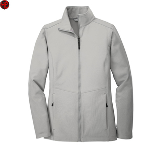 Veste softshell pour femme, col montant, fermeture éclair intégrale, coupe-vent, respirante, vêtement d'extérieur pour l'hiver, logo personnalisé, veste imperméable pour femme - Product Image 4