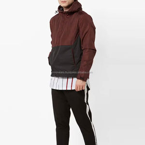 Veste coupe-vent décontractée unisexe à capuche fixe manches longues fermeture éclair poches latérales coupe régulière style survêtement personnalisable - Product Image 4