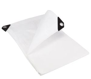 Bâche en plastique PEHD blanche unie, imperméable, résistante aux UV, sur mesure pour camions et remorques, durable pour l'extérieur - Product Image 1