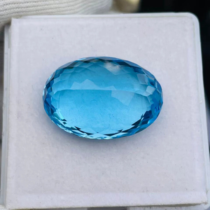 Topaze bleue naturelle, taille ovale, grande taille 54,23 carats, qualité AAA, lustre parfait, disponible à prix avantageux. - Product Image 6