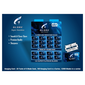 Paquete a granel de cuchillas de afeitar desechables de acero inoxidable con revestimiento de platino para hombres, para minoristas - Product Image 6