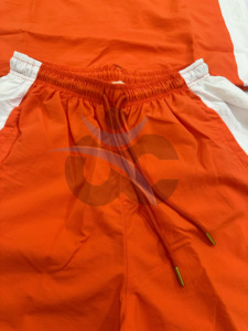 ORCAFITS Custom Made Orange Half-<b>Zip</b> T-Shirt & Shorts Set Breathable <b>Zip</b> <b>up</b> Lightweight Nylon Windbreaker Set Unisex Regular Fit - Product Image 6