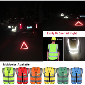 Gilets de sécurité haute visibilité avec poches, vente en gros, gilet réfléchissant pour travaux en extérieur, cyclisme, jogging, marche, sports - Product Image 2