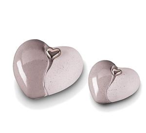 Urna Conmemorativa Rosa con Corazón de Dos Tonos y Mini Corazón para Cenizas, Corazón para Cenizas Funerarias de Metal Latón/Aluminio - Product Image 6