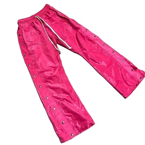 Pantalones de chándal de pierna ancha personalizados para hombre, pantalones cortavientos de nailon, transpirables, con forro de malla antiarrugas, pantalones de talla grande - Product Image 3