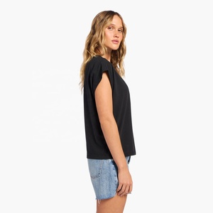 Camiseta sin mangas de algodón para mujer, estilo casual y holgado, con logo personalizado, para verano, venta al por mayor - Product Image 3
