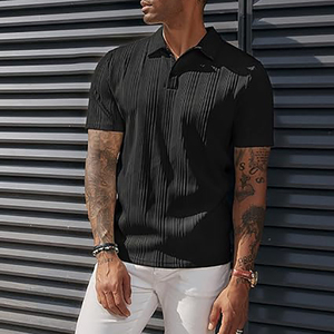 Polo de golf uni de haute qualité pour homme, col polo, t-shirt vierge pour sublimation de logo, grandes tailles, respirant - Product Image 3