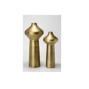 Juego de 2 Jarrones de Aluminio Dorado Champán de Lujo, Grandes, para Decoración de Eventos y Vestíbulos de Hotel - Product Image 1
