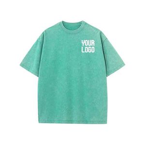 เสื้อยืดโอเวอร์ไซส์แบบสั่งทำพิเศษ ทรงบ็อกซี่ฟิต ล้างสีแบบแอซิดวอช เสื้อยืดเปล่า รับผลิตแบบ OEM แบรนด์ส่วนตัว - Product Image 3
