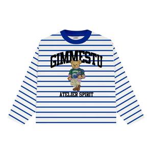 Camiseta Casual Unisex 2026 de Manga Larga, 100% Algodón Tejido, con Logotipo a Rayas en la Parte Delantera y Estampado Gráfico - Product Image 1