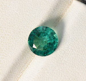Esmeraldas de Zambia auténticas, sueltas, facetadas, de laboratorio, redondas, de 3 mm, 4 mm, 5 mm, 6 mm, 7 mm, 8 mm, de color verde intenso. - Product Image 3