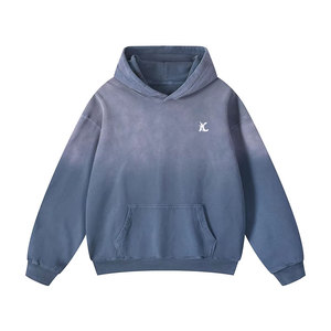 Ropa de estilo de vida de mezcla de algodón directamente de fábrica, sudaderas con efecto descolorido por el sol para hombre, personalizables con marca, moda urbana. - Product Image 1