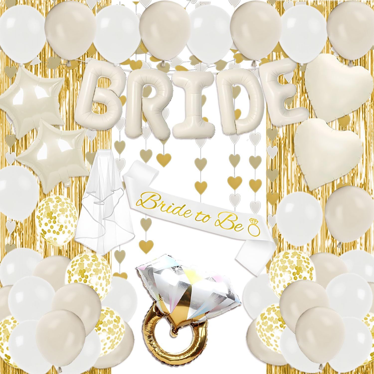 Champagne Gold and White Color